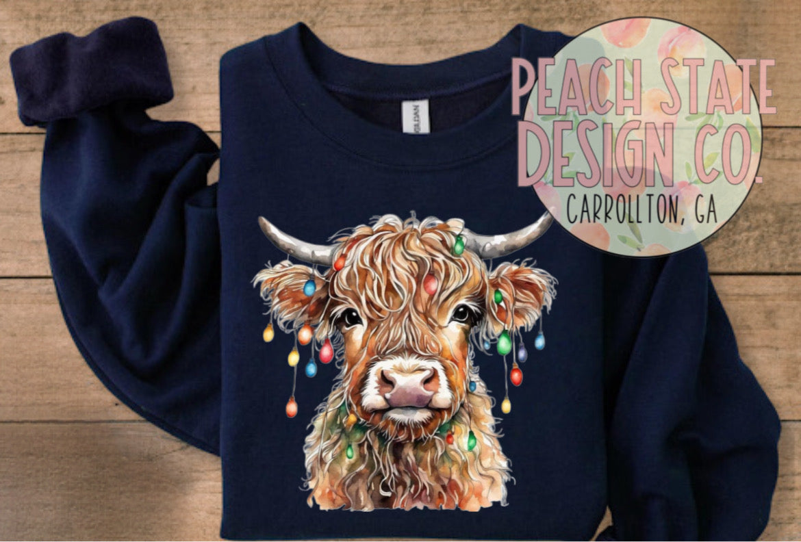 Christmas Highland Cow